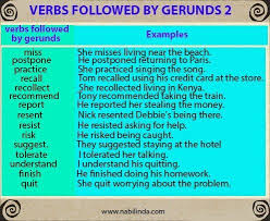 Verbs Followed By Gerunds 2 English Language Learning English Vocabulary Teaching Skills