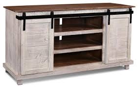 Find new barn doors for your home at joss & main. Westgate White 66 Sliding Barn Door Tv Stand Media Console Farmhouse Entertainment Centers And Tv Stands By Crafters And Weavers Houzz