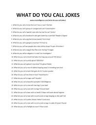 Funny jokes what do you call a man. 52 What Do You Call Jokes Spark Fun Conversations
