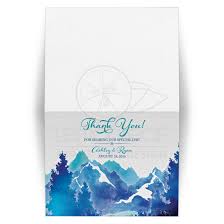 Maybe you would like to learn more about one of these? Mountain Wedding Thank You Card Watercolor Royal Blue Turquoise