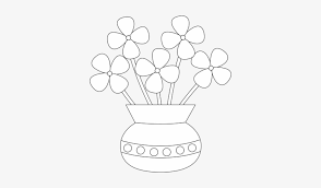 How to draw a flower vase ফুলদানী অংকন. Flower Vase Clipart Black And White Flower Vase Clip Flower Pot Drawing Easy Free Transparent Png Download Pngkey