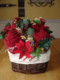 Great Gift Idea For Christmas Basket Filled With Bath Towels Or Kitchen Towels Christmas Baskets Christmas Gift Baskets Diy Christmas Gifts