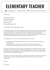 I am writing you to let you know about. Elementary Teacher Cover Letter Example Writing Tips Resume Genius
