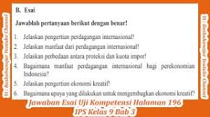 Sisa penyaringan pada proses … Jawaban Esai Uji Kompetensi Halaman 196 Ips Kelas 9 Bab 3 Youtube