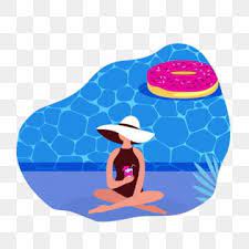 Female At Swimming Pool On Summer Season Summer Person Vector Png And Vector With Transparent Background For Free Download Summer Cartoon Seasons Bikini Illustration