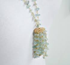 This silk thread necklace can be customized. Diy Gemstone Tassel Necklace Dans Le Lakehouse