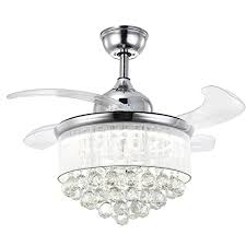 We did not find results for: Buy Noxarte Crystal Chandelier Ceiling Fan Invisible Retractable Blades Led Dimmable Remote Control Lighting Fixture With Drum Lampshade 36 Inch Online In Turkey B07c1m2yys
