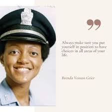 We finish off Women's History Month strong by honoring the mother of our  School Founder and Leader, Principal Nikki Grier. In 1976, Officer Brenda  Venson Grier became the first Black female Atlanta