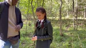 A black guy offered a skinny girl money and tran in the bushes watch online