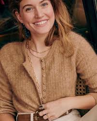 sezane Camille cardigan in light camel xs This one is mohair and merino  wool