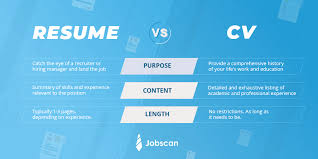 Know The Differences Between A Resume And Cv Jobscan Blog