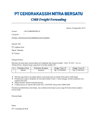 Surat diatas merupakan contoh surat penawaran jasa yang dikirimkan oleh pt. Contoh Surat Penawaran Harga Ekspedisi