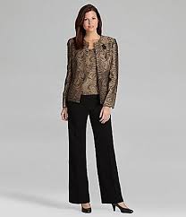 Kasper 3piece Pantsuit Dillards Clothes Pantsuit Formal Dresses For Women