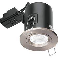 Enlite Fixed Fire Rated GU10 Downlight EN-FD101SN Satin Nickel  Toolstation
