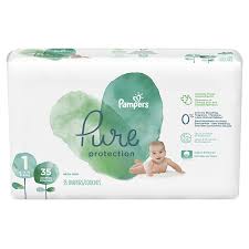 Diapers Newborn Size 1 8 14 Lb 35 Count Pampers Pure Disposable Baby Diapers Hypoallergenic And Unscented Protection