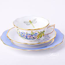 herend tea cup w dessert plate herend texas bluebonnet fla bb pattern the mini set contains the following porcelain items 1 tea cups tea cups vintage tea