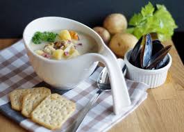 Clam Chowder Muschelsuppe Aus Neuengland Rezept Muschelsuppe Lebensmittel Essen Essen