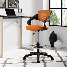 This informative article contains home office decor orange house design tips suggestions, some you may do your self, the others may simply serve as motivation. Amazon Com Modway Thrive Drafting Chair Tall Office Chair For Adjustable Standing Desks In Orange Furniture Decor