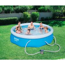 Bestway Fast Set Swimming Pool Set With 330 Gph Filter Pump 10 X 30 Walmart Com Above Ground Swimming Pools Inflatable Swimming Pool Swimming Pools