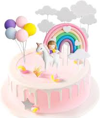 Unbrand Gresunny Tortendeko Einhorn Geburtstag Kuchen Dekoration Wolke Regenbogen Luftballons Kuchen Topper Einho In 2020 Tortendekoration Geburtstag Kuchen Tortendeko