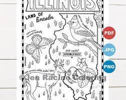 Check out our illinois coloring selection for the very best in unique or custom, handmade pieces from our shops. Illinois Coloring Page From The United States Of America Coloring Book Find On Book On Amazon And This Coloring Books Coloring Pages Printable Coloring Pages