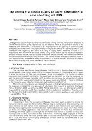 Tonton video ini sampai habis подробнее. Pdf The Effects Of E Service Quality On Users Satisfaction A Case Of E Filing At Lhdn