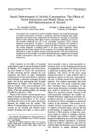 Pdf Social Determinants Of Alcohol Consumption The Effects Of Social Interaction And Model Status On The Self Administration Of Alcohol