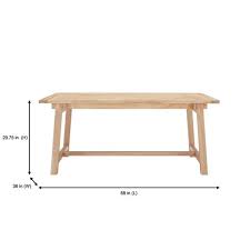 Stylewell Stylewell Unfinished Wood Rectangular Trestle Table For 6 68 In L X 29 75 In H T 0 In 2020 Rectangular Dining Table Trestle Table Modern Farmhouse Dining