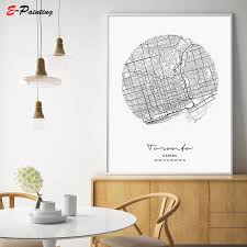 The easiest way to print and frame your photos! Circle Canada Toronto Map Circle City Modern Print Canvas Painting Wall Art Poster For Living Room Home Decor Buy At The Price Of 4 49 In Aliexpress Com Imall Com