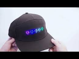 Premium Bluetooth Led Hat Programmable Message Display Board Baseball Hip Hop Party Golf Cap Pattern Type Solidma Wearable Device Wear To Work Dress Led Hat