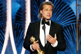Brad pitt is a common target amongst every tabloid, and this one is no exception. Golden Globes Brad Pitt Wins Best Supporting Actor Right On Time Vanity Fair