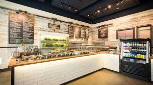 Inside Fast Casual Salad Spot Garden Bar Open Now Salad Bar Restaurants Juice Bar Design Cafe Counter