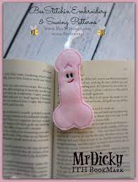 Mr Dicky Bookmark - ITH Designs - 4x4 5x7: BeeStitchin' Embroidery