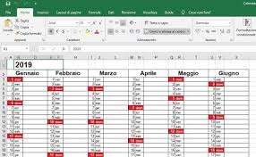 L'elenco completo dei giorni festivi e delle ricorrenze è riportato al termine del calendario. Calendario 2019 In Formato Excel Con Le Festivita Italiane Calendario Italiani