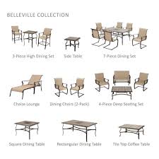 Hampton Bay Belleville Rectangular Patio Dining Table Fts80635 The Home Depot Patio Dining Table Patio Seating Sets Buy Outdoor Furniture