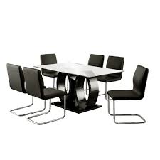 Maybe you would like to learn more about one of these? 7pc Spearelton Double Oval Pedestal Dining Table Set Black Homes Inside Out Target