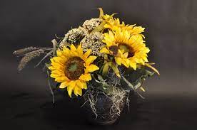 Sunflower Arrangement By The Twisted Tulip Denver Co Www Thetwistedtulip Com Sunflower Arrangements Tulips Silk Flowers