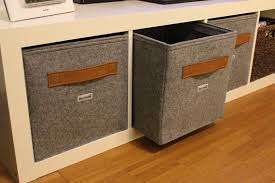 Regalkorb Aus Filz Mit Ledergriff Farbe Cognac Auch Passend Etsy Felted Storage Ikea Storage Boxes Ikea Storage Bins