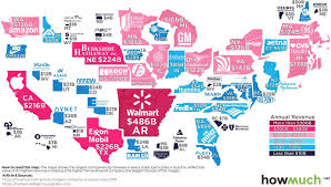 The Largest Company In Every State By Revenue The Largest Company In Every State By Revenue Pretty Much Every State Has At Least One Wo Revenue Map Company