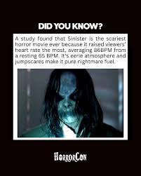 Did you know⁉️ The scariest horror movie according to science, is Sinister.  Do you agree? . . . . The movie Sinister (2012) was ranked the scariest  horror movie according to science