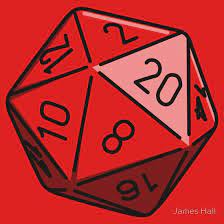 Simple D20 Dice Tattoo 20 Sided Dice Black Stickers