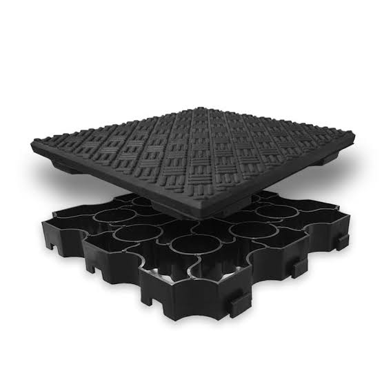 Non-Slip Rubber Garden Base Tile for Sheds & Hot Tubs