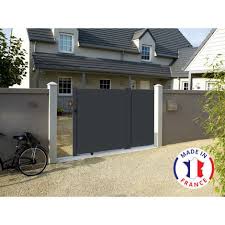 Portail Coulissant Aluminium En Kit Plein Gris Pas Cher Portail Manomano Iziva Com Portail Aluminium Portail Coulissant Portail Aluminium Coulissant