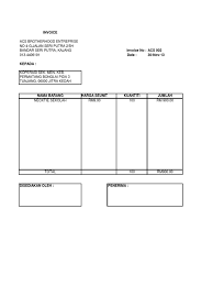 Proforma invoice vs invois komersial. Maksud Invoice Dalam Bahasa Melayu Malaynau