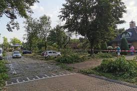 De veiligheidsregio utrecht laat zaterdag weten dat zeker zes woningen in leersum onbewoonbaar zijn geraakt door het noodweer dat de gemeente utrechtse heuvelrug vrijdagmiddag trof. Veel Schade Door Heftige Windhoos Scherpenzeelseweg Leersum
