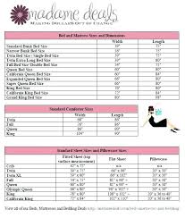 Bed Sheet Sizes Chart Freesell Club