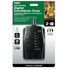 At the end of this off time, the output energizes. Prime Outdoor 24 Hour Digital Countdown Timer With Two Grounded Outlets 125 Volt Black Ace Hardware