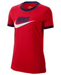 Black Red And Blue Nike Shirt Nike Women S Sportswear Futura Cotton Ringer T Shirt Reviews Women Macy S In 2020 Sportswear Women Nike Sportswear Sportswear
