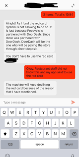 The card issuer is having technical problems that prevent authorization of a transaction. Anybody Else S Red Card Keep Getting Declined At Certain Fast Food Chains Keeps Happening To Me At Popeye S And Chick Fil A Support Says Red Card Is Not Needed Because Merchant Is Paid With