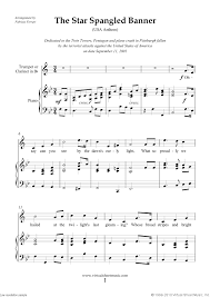 Free Smith The Star Spangled Banner In Bb Usa Anthem Sheet Music For Trumpet Or Clarinet And Piano